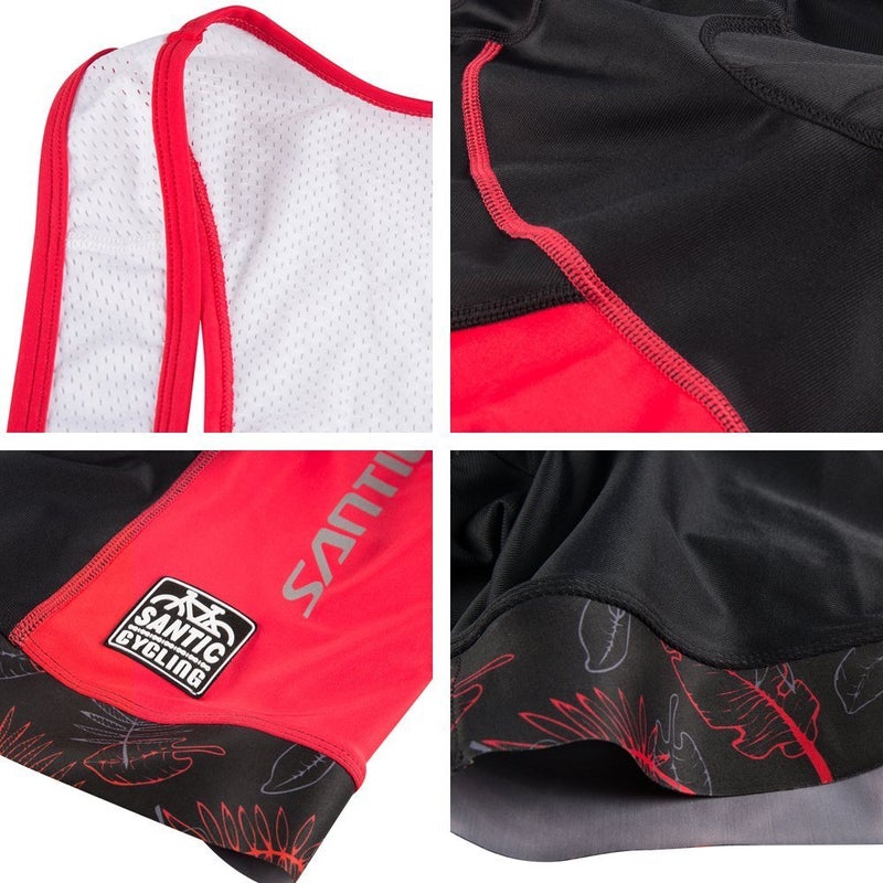 Santic شورتات دراجات سانيتيك للرجال مع وسادة شورتات دراجات padded للرجال مع حواجز ألوان UPF 50+ - Image 5